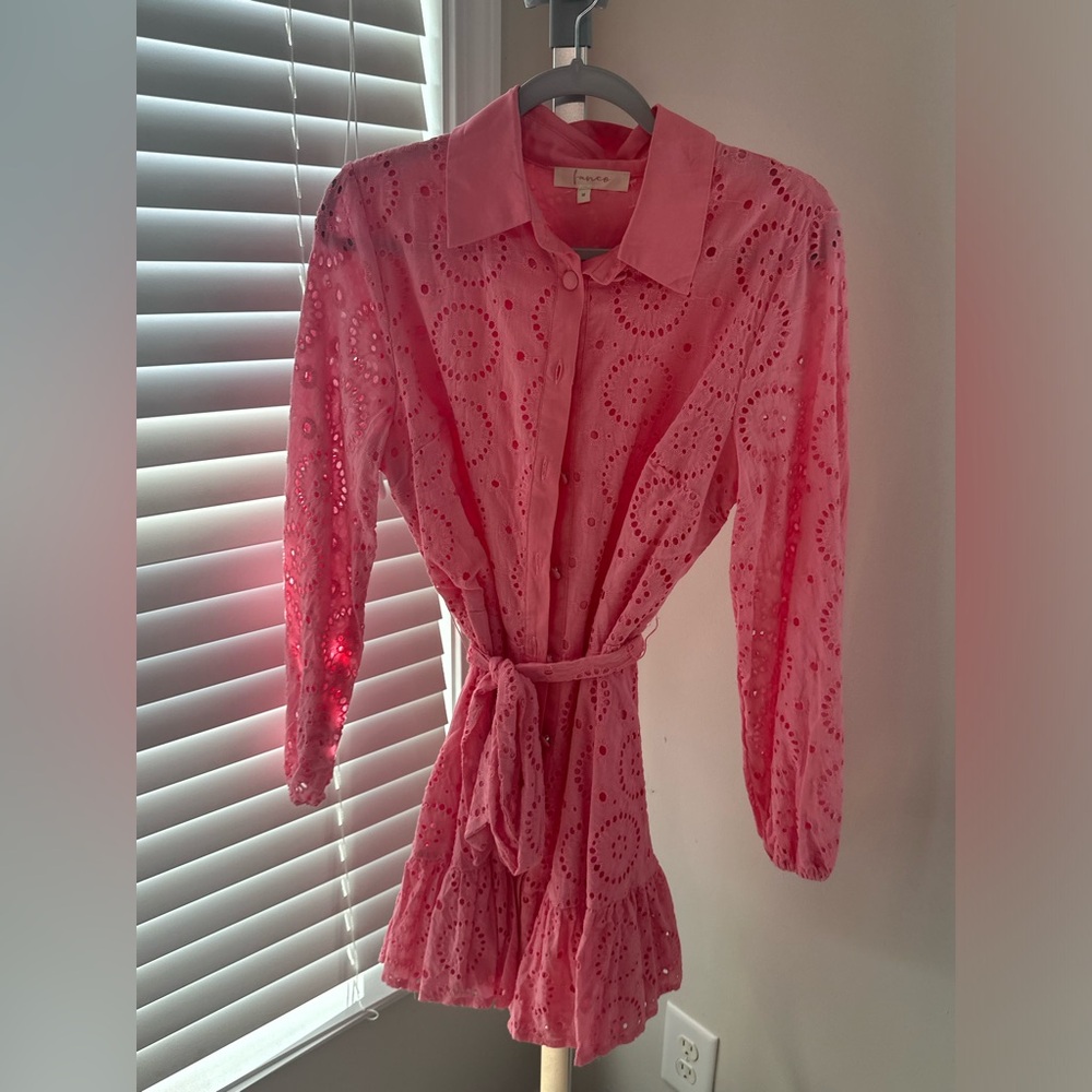 Always eyelet dress in pink NWT